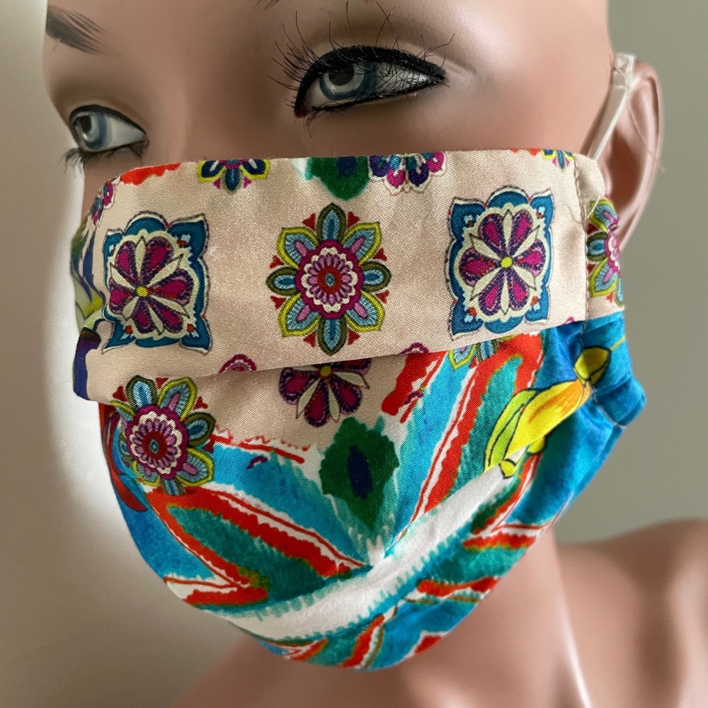 JOHNNY WAS Colorful Fabric FACE MASK NWOT
